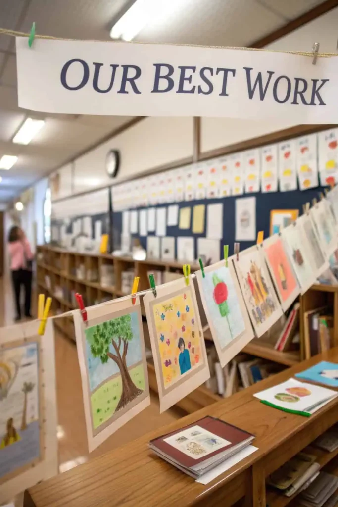 Creative Student Work Display Areas in Classroom Decor"