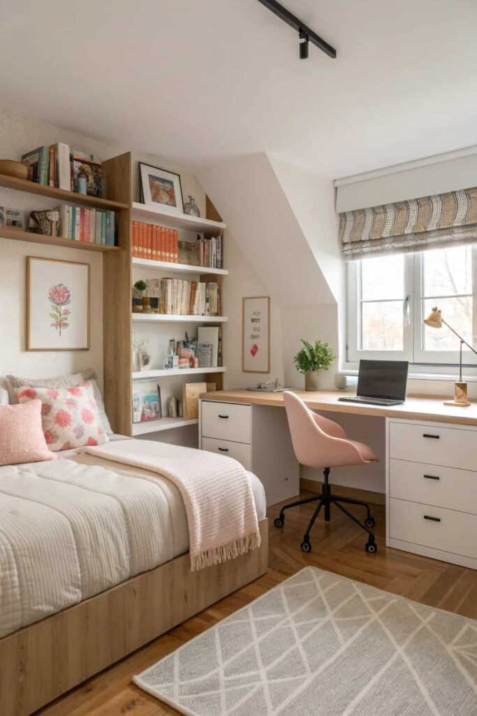 Bedroom Ideas for Girls with Study Corners