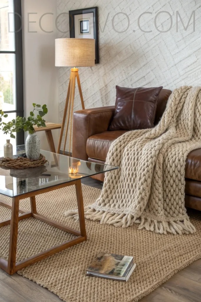 Modern living room design layering techniques