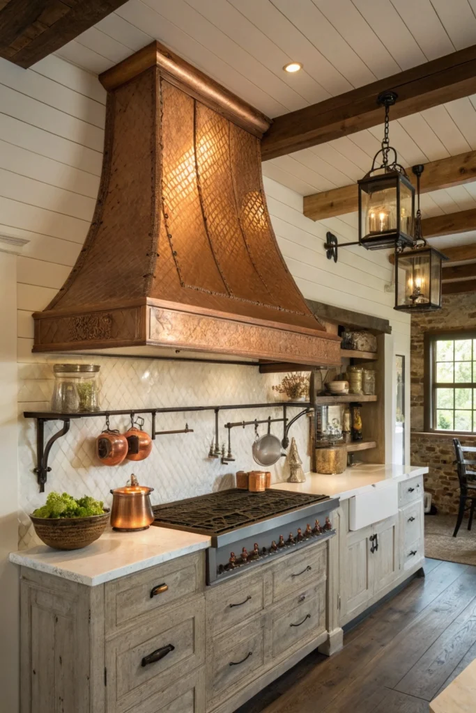 Farmhouse Kitchen With Bold Architectural Statements