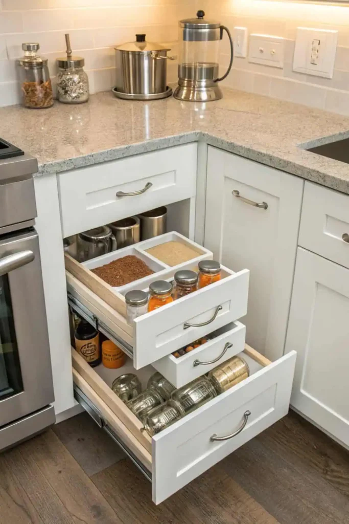 Transform Dead Corners for Clever Small Kitchen 