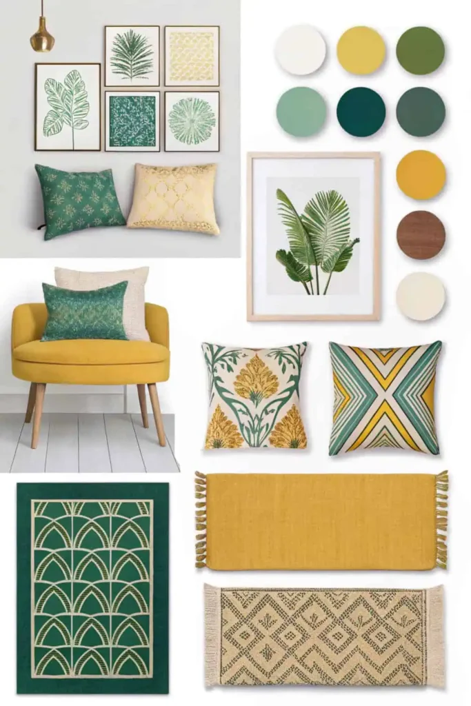 A mood board-style an Eclectic Home Decor