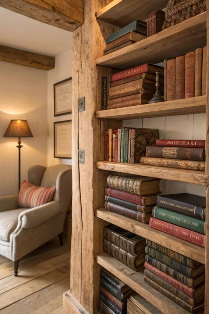 Wooden Shelves for Classic Library Vibes