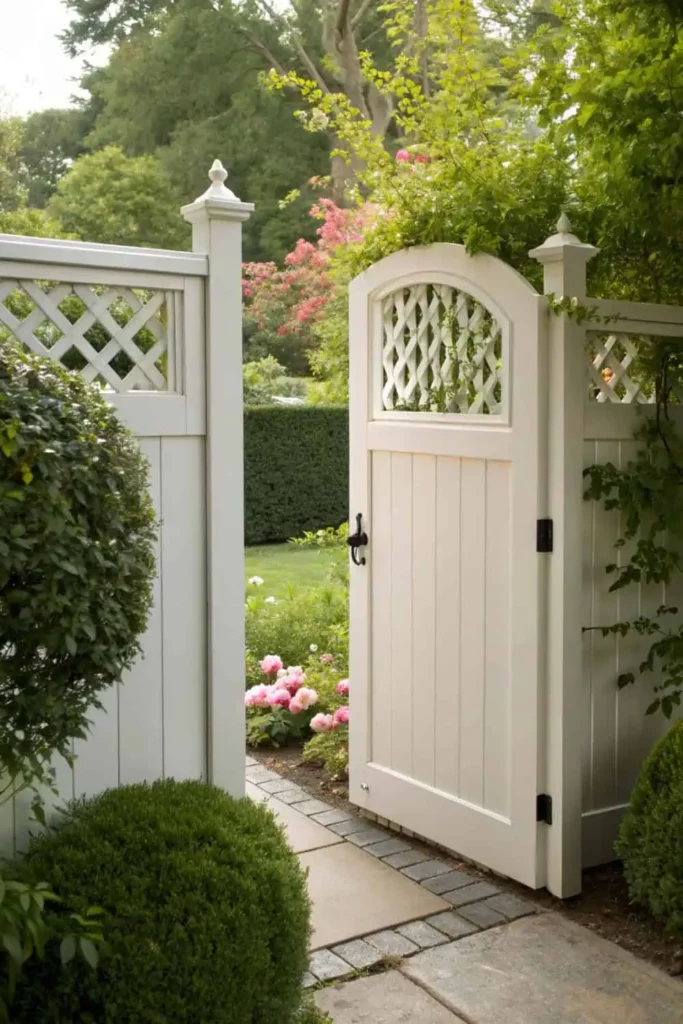 Stylish Vinyl Garden Gate