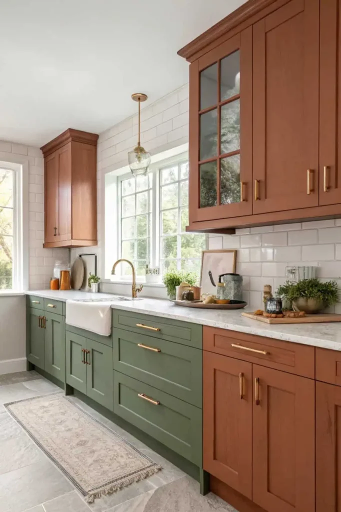 Warm Earth Tones Kitchen Cabinet