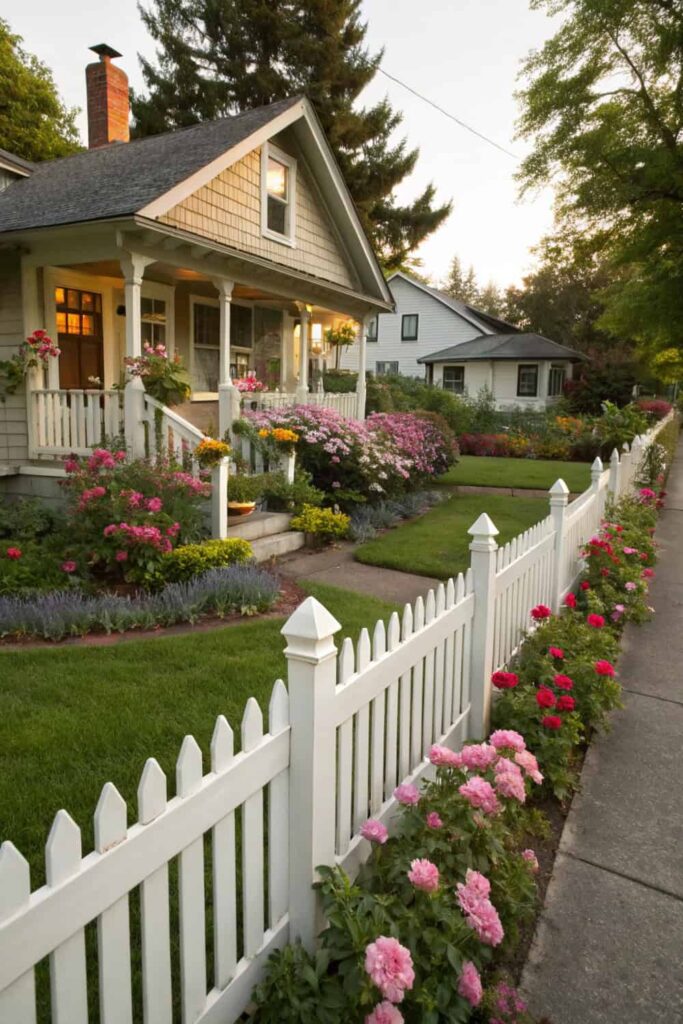 Traditional Picket Fence for Gardens