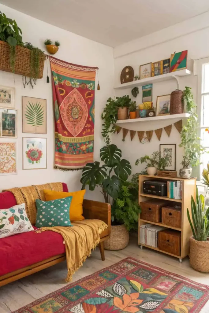 A joyful eclectic home interior