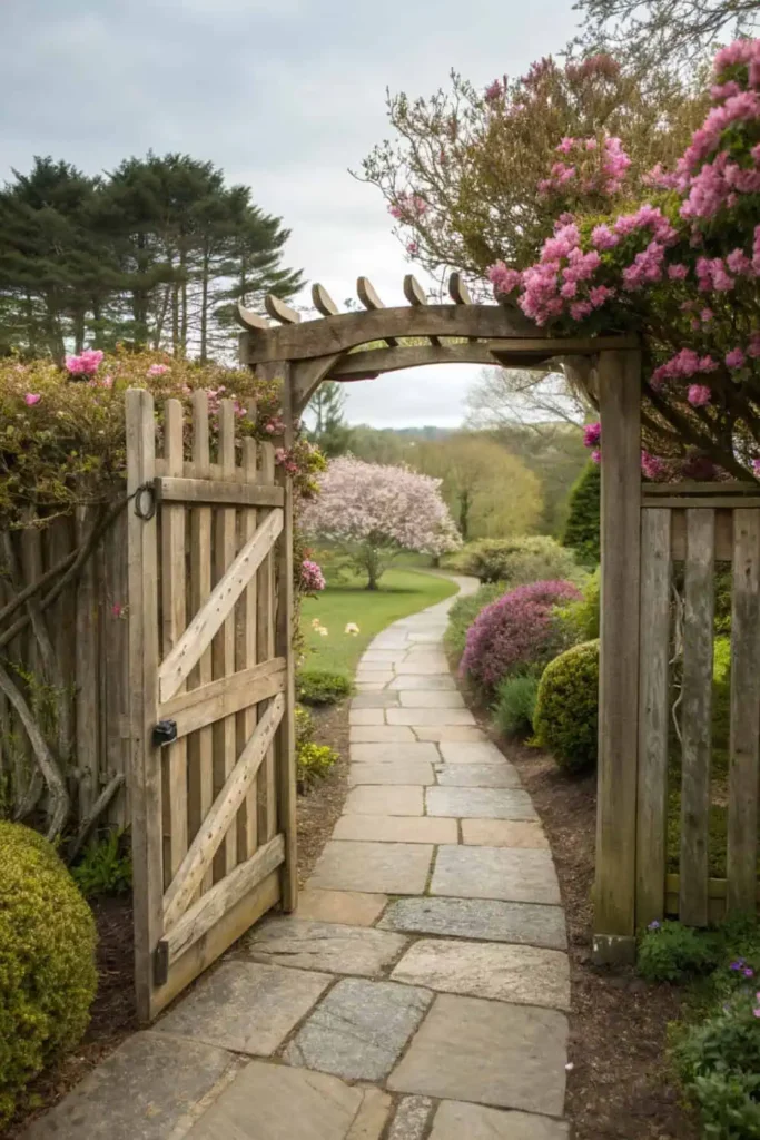 White Picket Garden Gate 