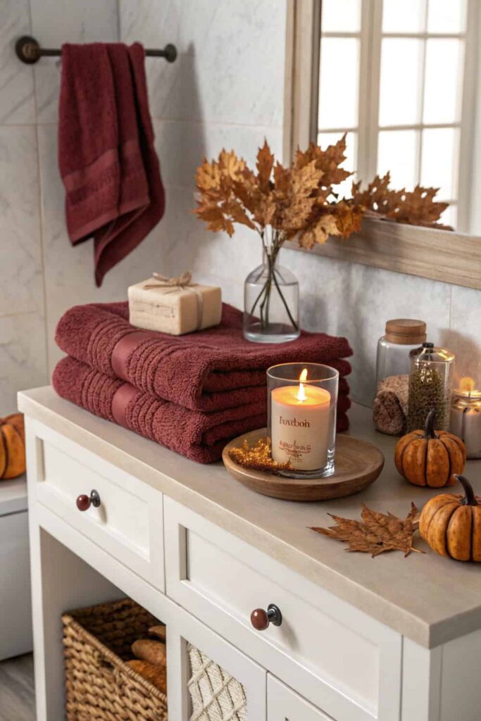 Autumn Powder Room Styling
