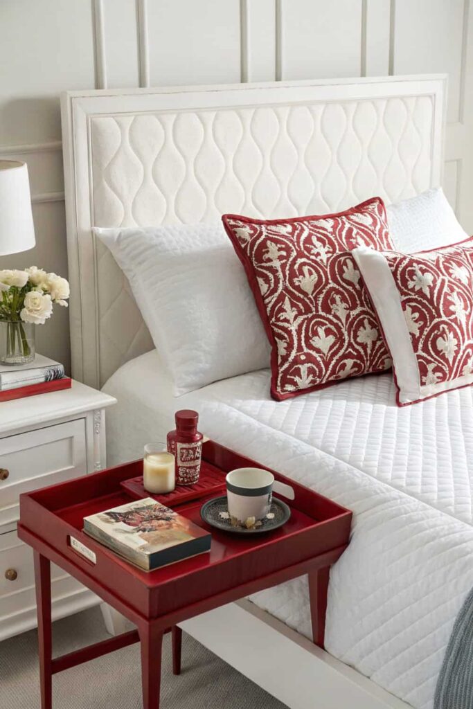 Cherry Red Bedroom Accents