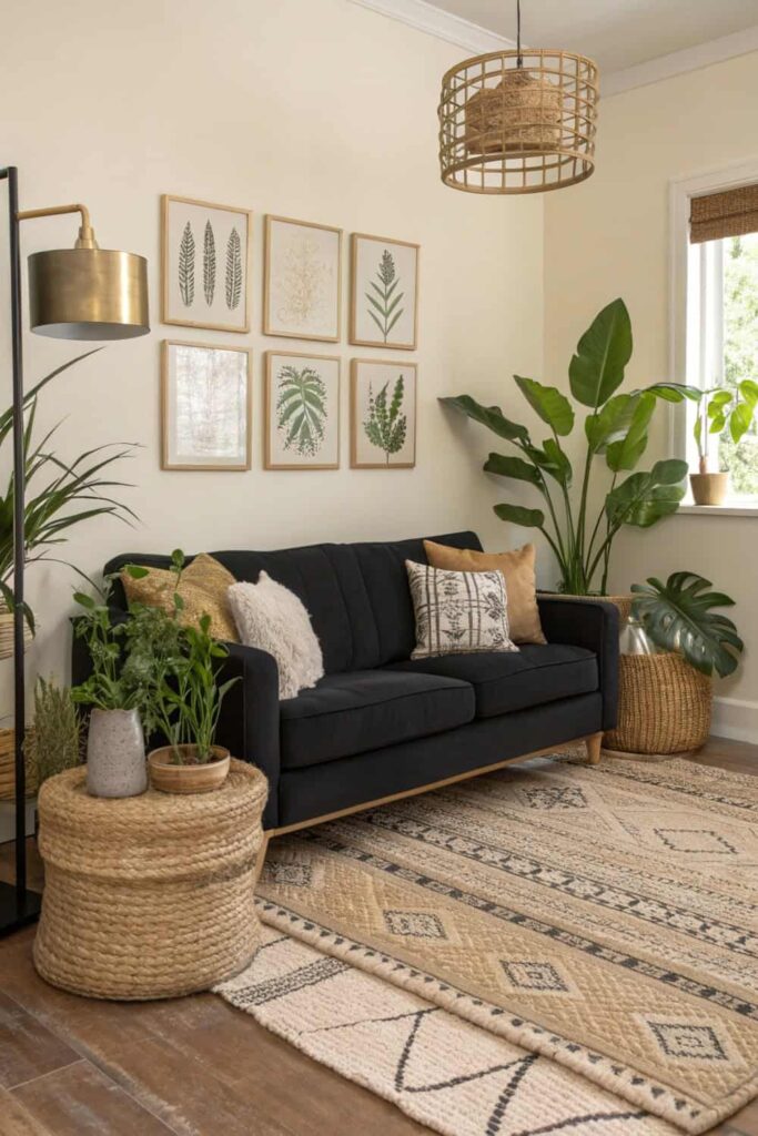 Black Couch Living Room Decor Ideas