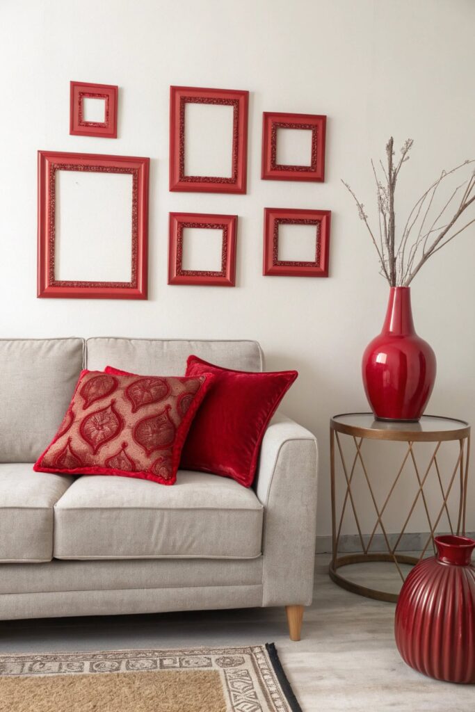 Cherry Red Accents on a Small Budget