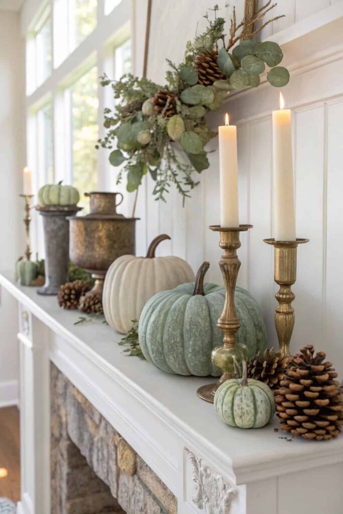 Affordable Fall Mantle Decor