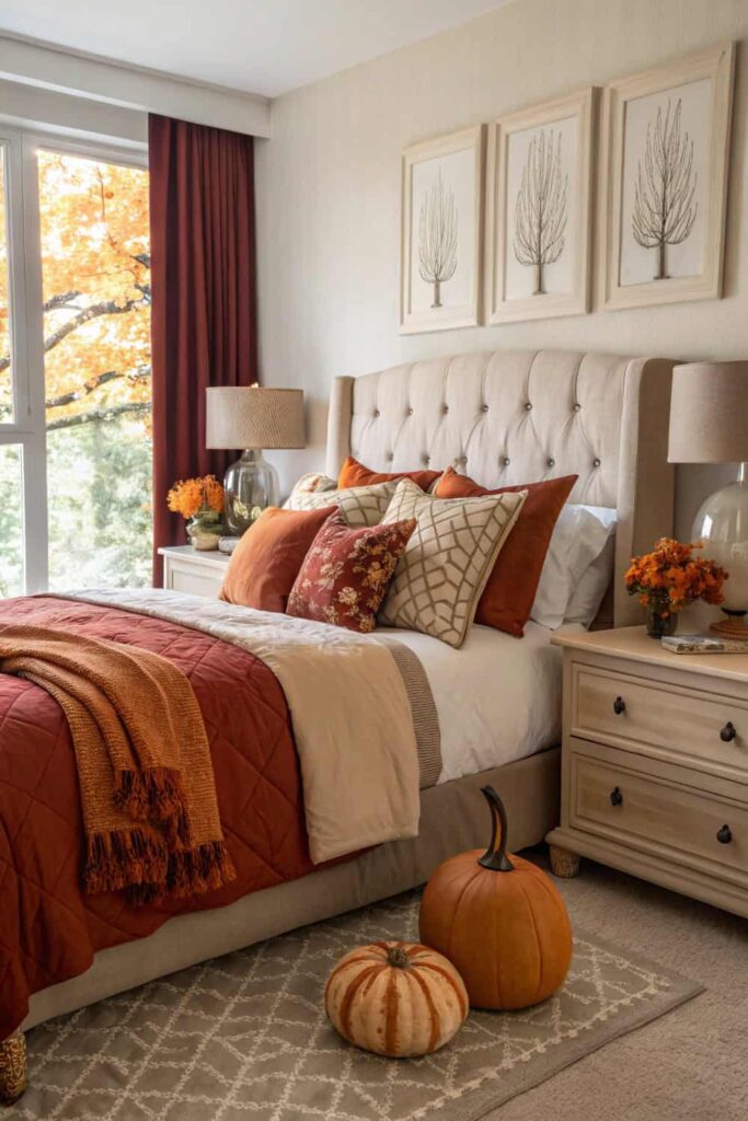 Quick Autumn Fall Bedroom Decor Fixes
