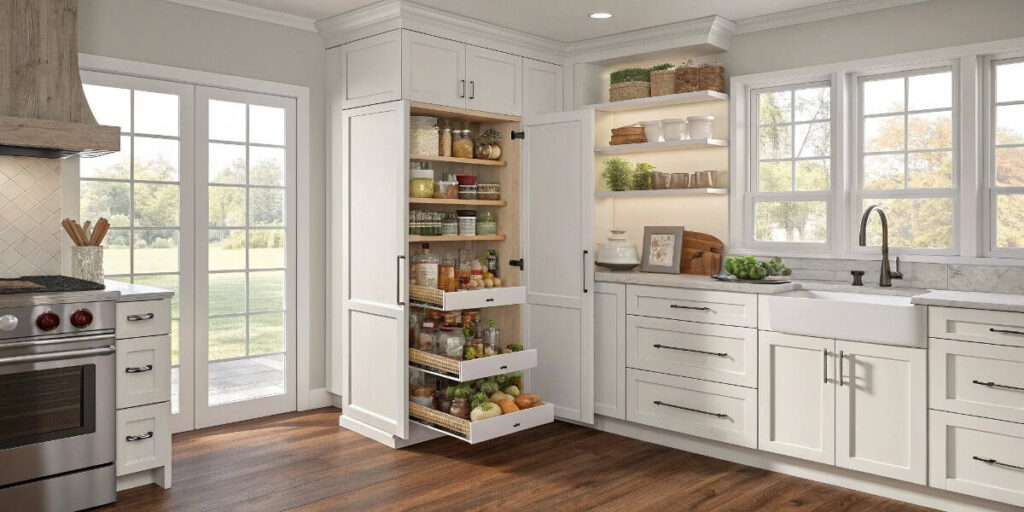 Bright Corner Kitchen Pantry
