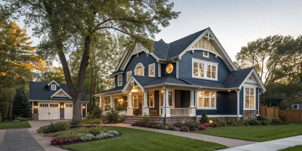 Timeless Dark Blue House Exteriors