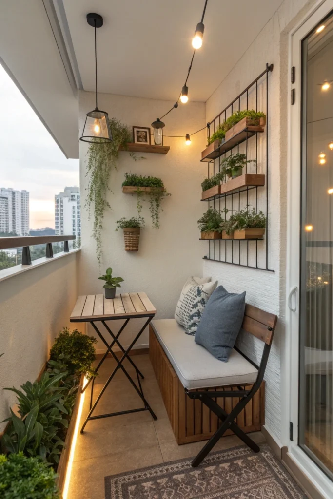 Space-Saving Small Balcony Design