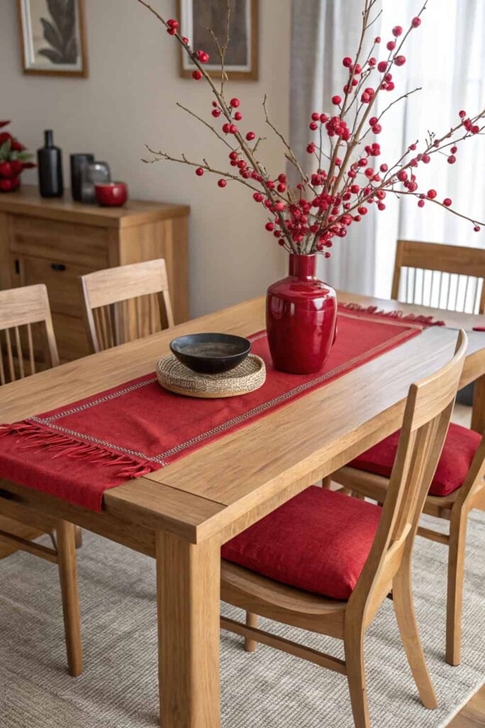 Dining Room Red Accent Ideas