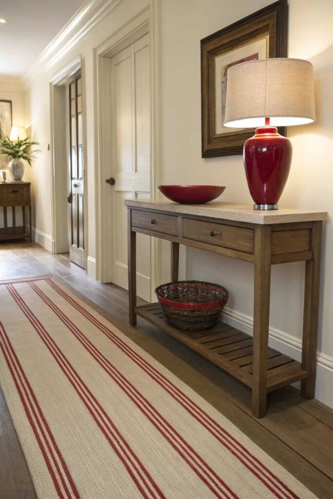 Welcoming Red Entryway Decor