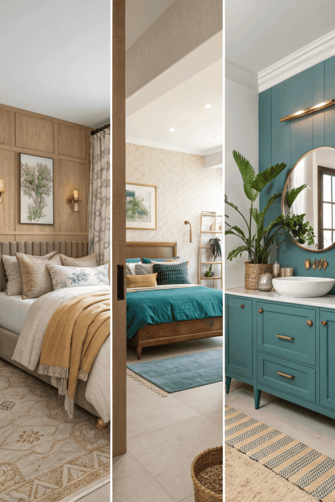 Create Calm with Blue Bedroom Walls and
Relaxing Color Drenching for Sleep