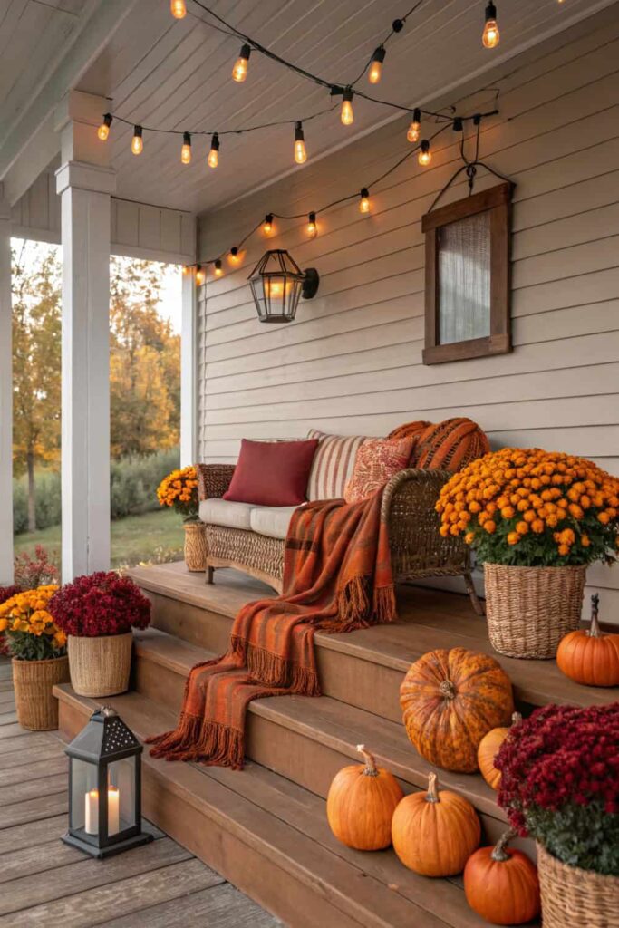 Cozy Porch Setup for Autumn