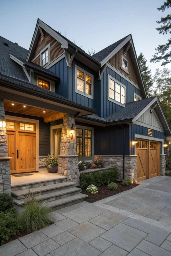 Dark Blue Exterior Details