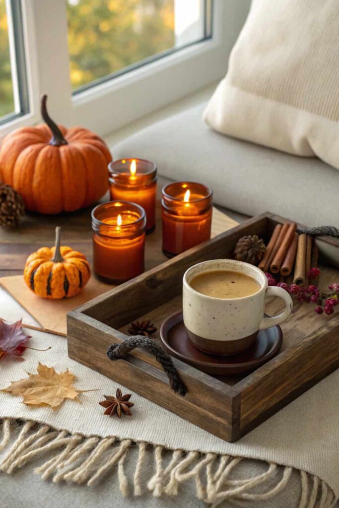 Quick Fall Coffee Table Styling Steps