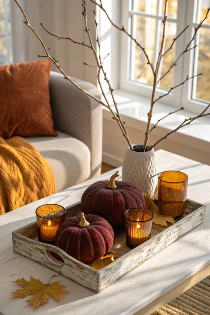Autumn Colors for Coffee Table Styling