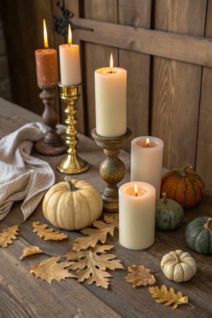 Cozy Fall Mantle Lighting Ideas