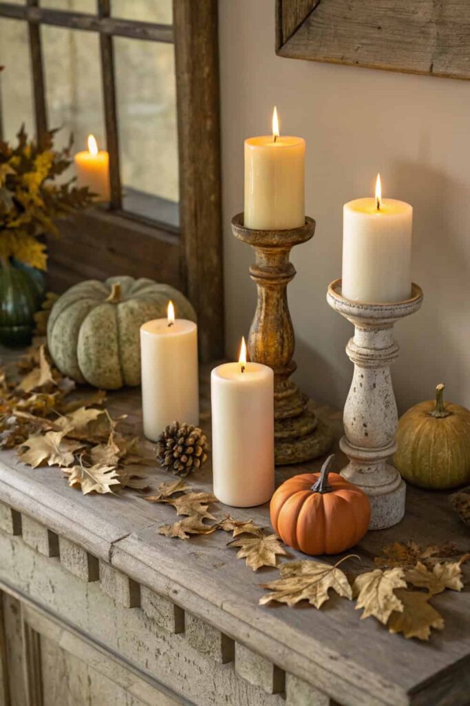 Elegant Candle Styling for Autumn