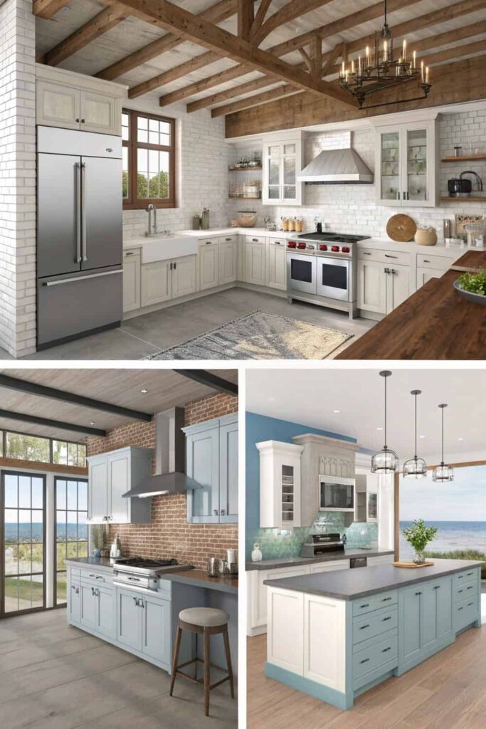 Modern, Farmhouse, Industrial, Coastal Kitchens