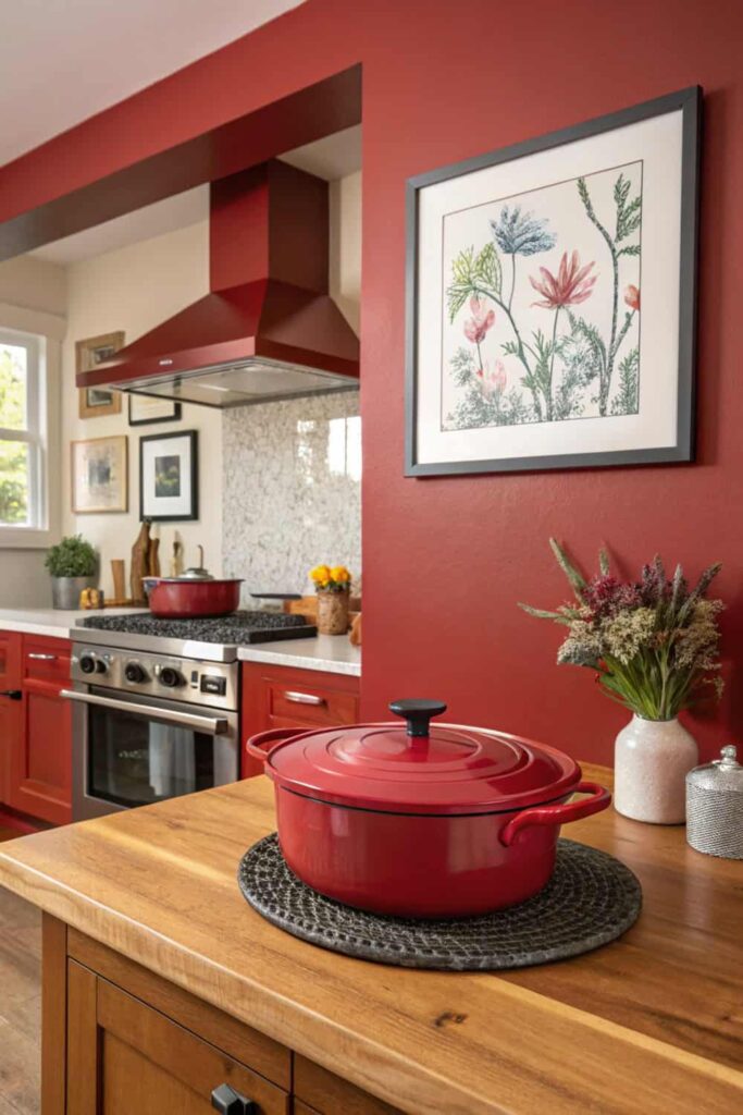 Kitchen Pops of Red Decor