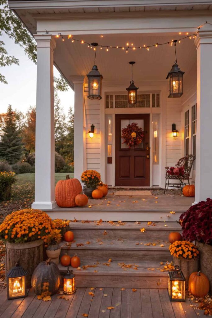 Illuminated Fall Porch