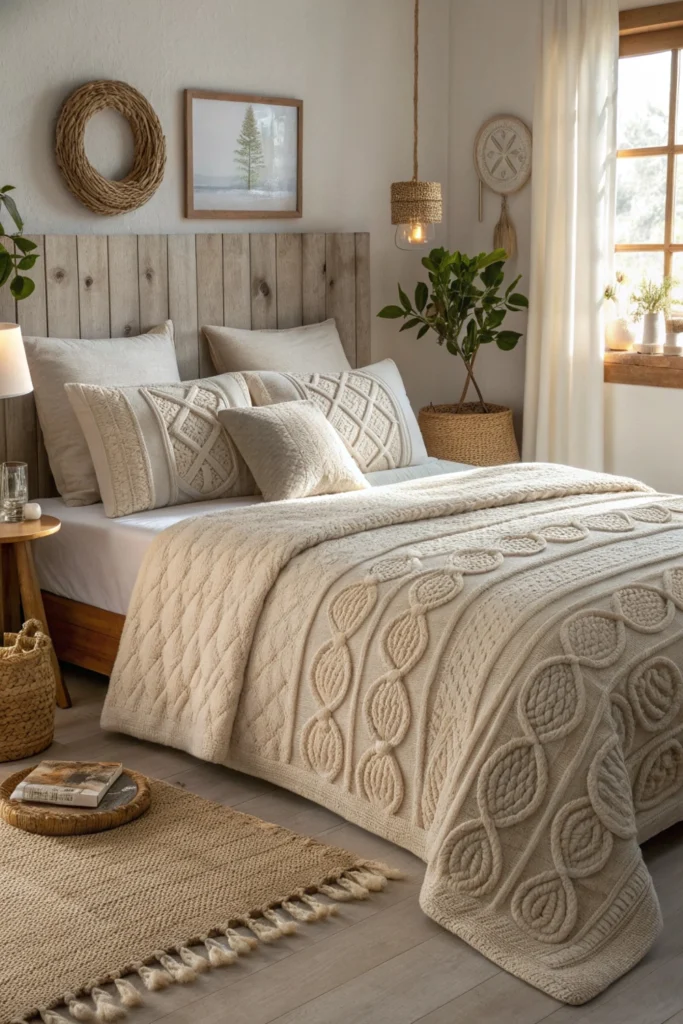 Elevate Your Sleeping Space with Boucle Bedding Soft Layers