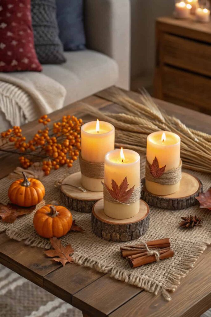 Candlelit Fall Coffee Table Vibes
