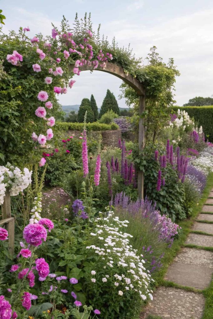 Herbs and Flowers in Terracotta Pots