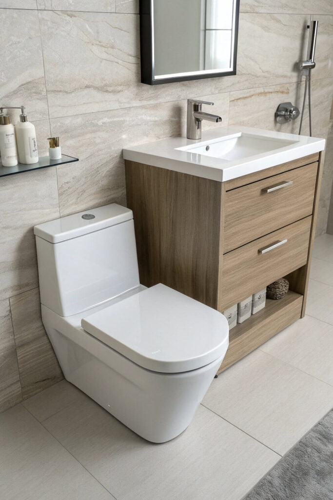  Fixtures That Free Up Floor Space for Luxury Small Bathroom 