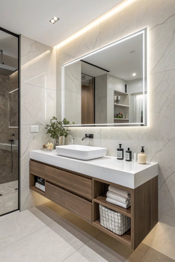 Floating Vanity for a Minimalist Look