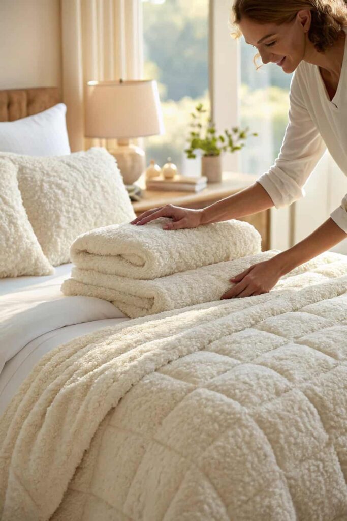 Bouclé Bedding Gets Softer with Use