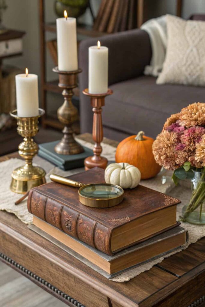 Fall Coffee Table Styling with Books