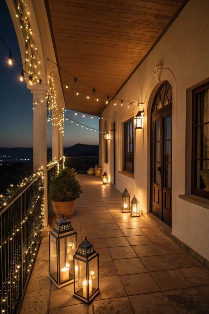Nighttime Glow for Small Balconies