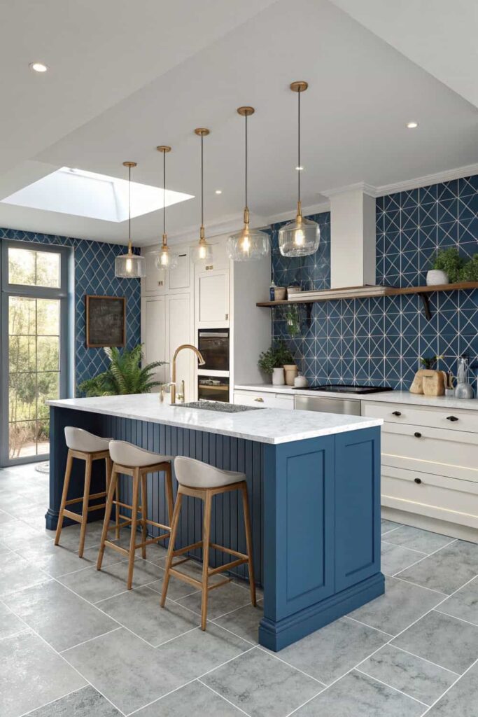 Kitchen Island Tile Designs