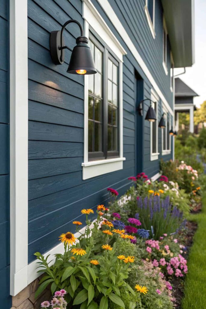Bold and Dark Blue House Exterior Benefits