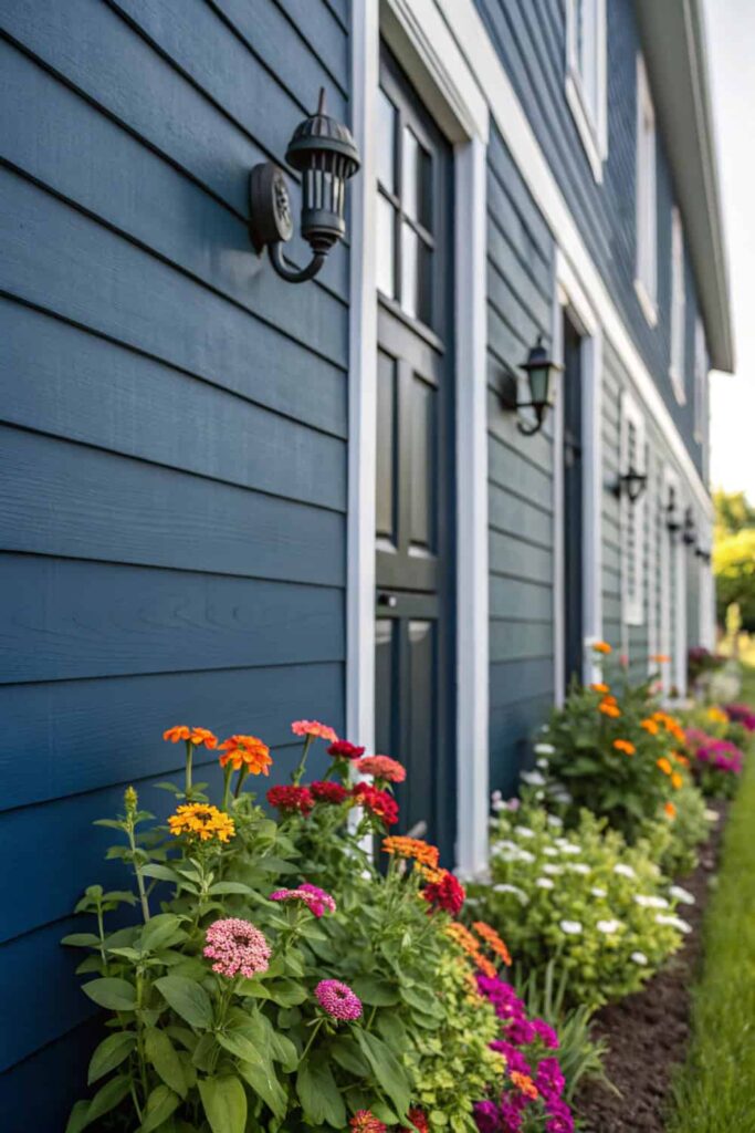 Timeless Dark Blue House Exterior design