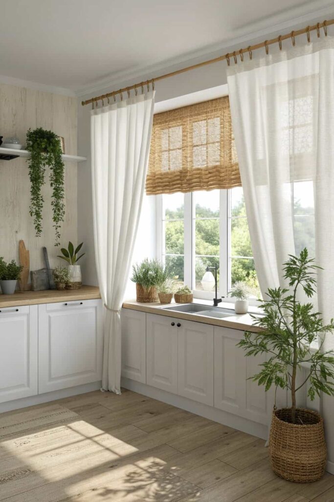 Stylish and Functional Kitchen Window Decor