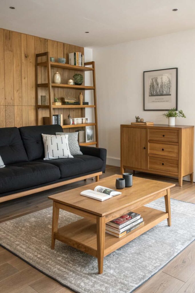 Pairing Wood and Dark Furniture