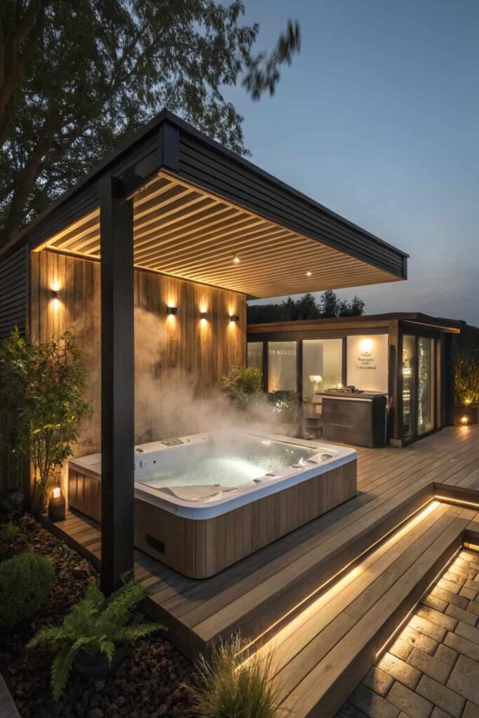 ear-Round Hot Tub Retreat Design