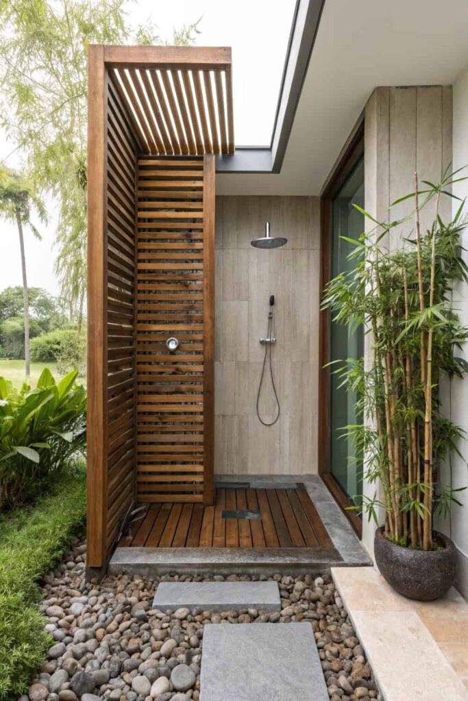 Resort-Style Outdoor Shower for Your Backyard Oasis