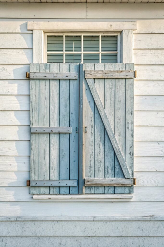 Simple Style: Farmhouse Window Shutters Exterior