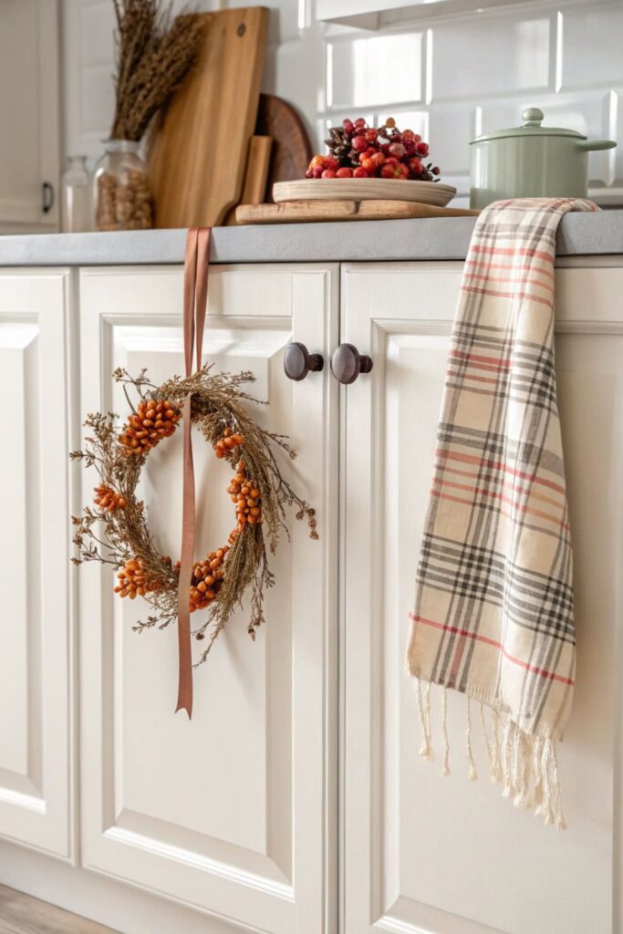 Door and Handle Fall Kitchen Decor Touches
